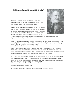 A preview of a PDF biography for Brydon, Francis Samuel